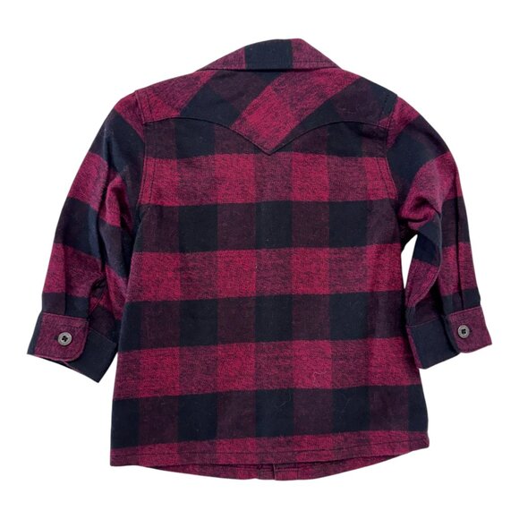 LEVI'S -  PLAID SHIRT - RE/BLACK - 100% COTTON - NWT - Picture 3 of 5